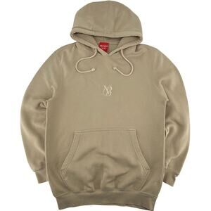 Men's Nelk Boys Limited Edition Embroidered NB Tan Beige Hoodie Sweatshirt sz M